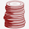 Detailed Digital Coins Illustration A set of detailed, flat design coins for digital use.
