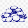Stacked Coins Illustration Vector illustration of a set of stacked coins with varying denominations and designs.