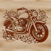 A detailed vector illustration of a motorcycle with sleek design lines and intricate details.