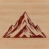 Mountain landscape design element in vector format as a scalable SVG file.