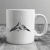 Stylized 3D Mountain Range Design A stylized 3D illustration of a mountain range in vector format.