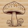 Whimsical Mushroom Growth Stages A digital illustration of a mushroom in various stages of growth.