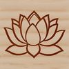 Religious Symbol Lotus SVG Download An SVG rendering of a classic lotus flower design, suitable for use as clip art or vector art in graphic design projects.