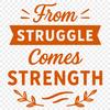 A digital vector art illustration featuring a motivational quote with clean lines and simple typography.