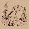 A digital illustration of a reptile, a type of animal with scales.