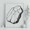Beautiful Vector Rock Clip Art A digital representation of a rock in vector format, suitable for cutting machines like Cricut or laser cutters.