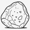 Vector Rock Design Template A high-quality vector illustration of a rock in various angles, suitable for use with cutting machines or laser cutters.