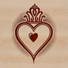 Sacred Heart Icon in Simple Vector Lines A religious symbol featuring the heart of Jesus Christ, depicted in simple vector lines.