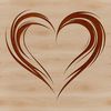 Simple geometric shape symbolizing love, suitable for graphic design projects.
