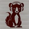 Free SVG Skunk Illustration An SVG vector graphic representation of a skunk, suitable for various uses including commercial design projects.