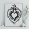Sacred Heart Iconography Illustration Vector illustration of the Sacred Heart symbol in various formats including SVG and PDF.