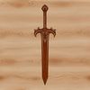 Intricate Vector Blade Design A vector illustration of a medieval-style sword with intricate details.