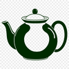 Traditional Tea Server SVG Illustration A digital vector illustration of a traditional teapot with spout and handle.