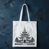 A traditional Buddhist temple with ornate architecture, suitable for use in digital designs.
