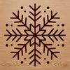 Delicate Christmas Decoration Vector Art Illustrated winter design featuring a delicate snowflake.