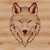 Wild Wolf Silhouette SVG Clip Art A wolf's head in a vector design format, suitable for cutting machines and digital art projects.