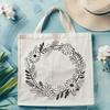Free Vector Wreath Clipart Illustration Floral wreath design in vector format, suitable for digital use.