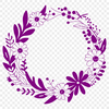 Delicate Floral Garland Design A delicate floral wreath design for digital use, featuring intricate patterns and shapes.