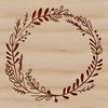A digital floral wreath design made with vector art, suitable for cutting machines like Cricut.