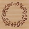 A decorative floral wreath design suitable for vector art and graphic projects.