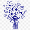 Beautiful Wedding Flowers SVG A bouquet of flowers in various colors and shapes.