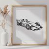 Racing Car Vector Art Design A sleek racing car illustration designed as vector art.