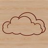A white, fluffy cloud in the sky, suitable for vector graphics.