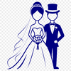 Traditional Bride and Groom Illustration A traditional wedding scene featuring a bride and groom.