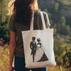 Whimsical Bride and Groom Artwork Wedding couple illustration in a digital SVG format.