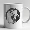 Free SVG Clip Art for Groom and Bride Illustrated wedding scene featuring a bride and groom with decorative floral elements in an SVG format.