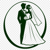 Formal Groom and Bride SVG Design SVG illustration of a couple in formal attire, symbolizing a wedding occasion.