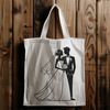 Wedding Template Vector Graphics A customizable wedding template featuring a bride and groom in vector format.