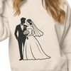 Wedding Clip Art Design An SVG vector art design of a couple getting married, suitable for personal or commercial use.