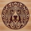 Elegant Dog Breed Silhouette A medium-sized dog breed with distinctive coat markings and a sleek body.