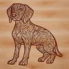 A high-quality digital illustration of a standing Weimaraner dog breed, suitable for commercial or personal projects.