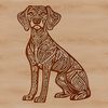 Sitting Weimaraner Dog Breed Vector Illustration A vector illustration of a sitting Weimaraner dog breed.