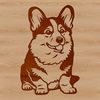 Welsh Corgi Breed Dog Illustration A illustration of a seated Welsh Corgi breed dog.