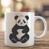 Digital Panda Clip Art Design A digital illustration of a wild animal, specifically a panda.