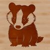 Wildlife Illustration - Badger SVG An illustration of a badger, a wild animal found in various parts of the world.