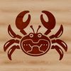 Beautiful Crab Design Illustration of a wild crab animal with transparent background.