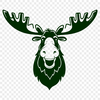 Forest Wildlife Illustration A single moose standing in a forest clearing.