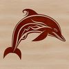 Ocean Animal Illustration SVG A colorful illustration of a dolphin in the ocean, featuring sleek gray and white hues with a friendly expression.