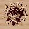 A detailed illustration of a freshwater fish species, commonly found in North American lakes and rivers.