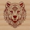 Decorative Animal Graphic An ornate graphic representation of a wild animal, suitable for various digital applications.