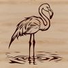 Wildlife Illustration of a Flamingo A digital vector graphic of a flamingo in its natural habitat.