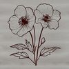 Realistic SVG Floral Design A digital illustration of a single wild flower with realistic petals and details.