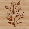 Delicate Wildflower Graphic An isolated SVG graphic of a natural, blooming wildflower in a simple style.