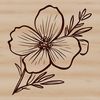 Free SVG Clip Art Flower Design A colorful illustration of a wild flower in bloom, suitable for digital art and design.