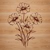 Vibrant Wildflower Graphic Design A vector graphic design featuring a single wildflower with detailed petals and center details.