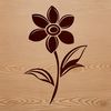 Wildflower Illustration An SVG vector graphic representation of a single wild flower with realistic textures and shading.